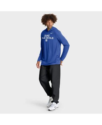 Men's Royal Duke Blue Devils 2025 Sideline Performance Long Sleeve Hoodie T-Shirt
