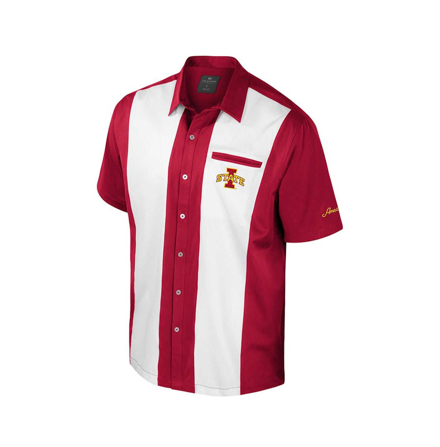 Мужская рубашка Colosseum Cardinal Iowa State Cyclones Strike Bowling Button-Up — фото 2