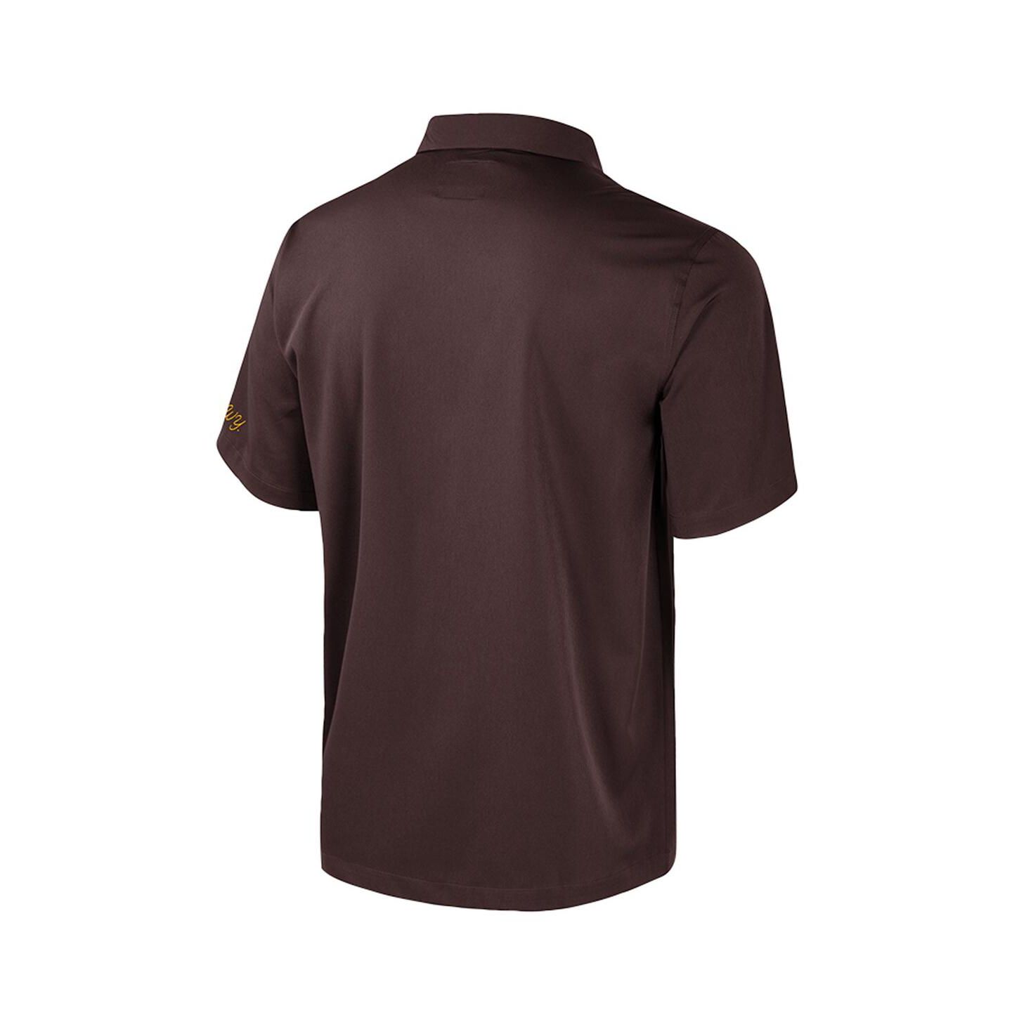 Мужская рубашка Colosseum Brown Wyoming Cowboys Strike Bowling Button-Up — фото 3