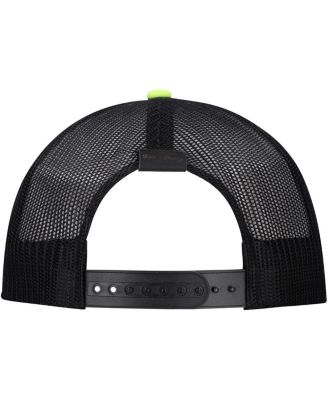 Men's and Women's White/Neon Green Rick and Morty Graphic Foam Trucker Adjustable Hat