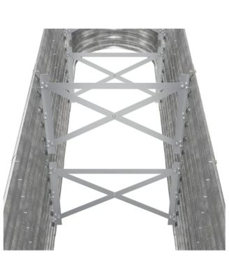 Garden Raised Bed Silver Powder-coated steel Large Durable