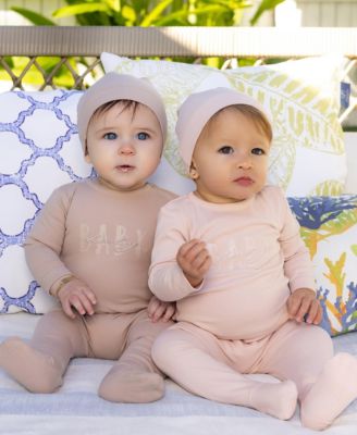 Baby Print Embroidered Footie