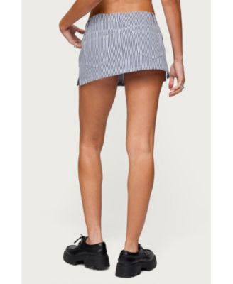 Womens Liliane Striped Mini Skort