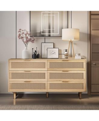 Rattan Storage Cabinet with 6-Drawers