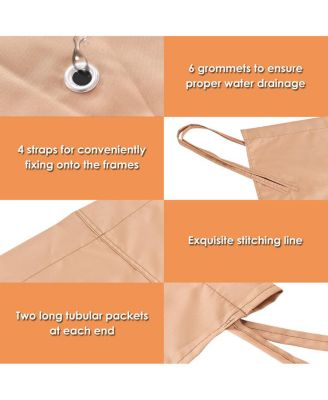 6.7'x17' Universal Replacement Canopy Cover Pergola Structure Sun Awning