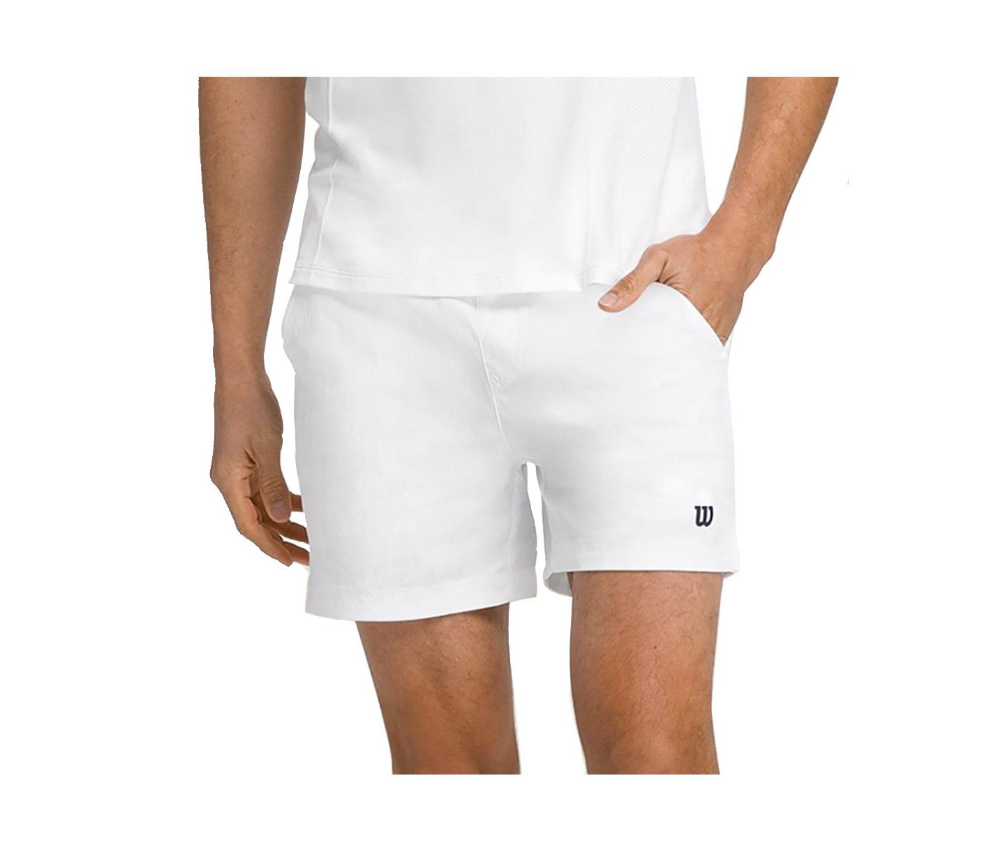 Мужские шорты Wilson Volley 6 Inch Bright White Tennis Shorts, цвет: Яркий белый — фото 1