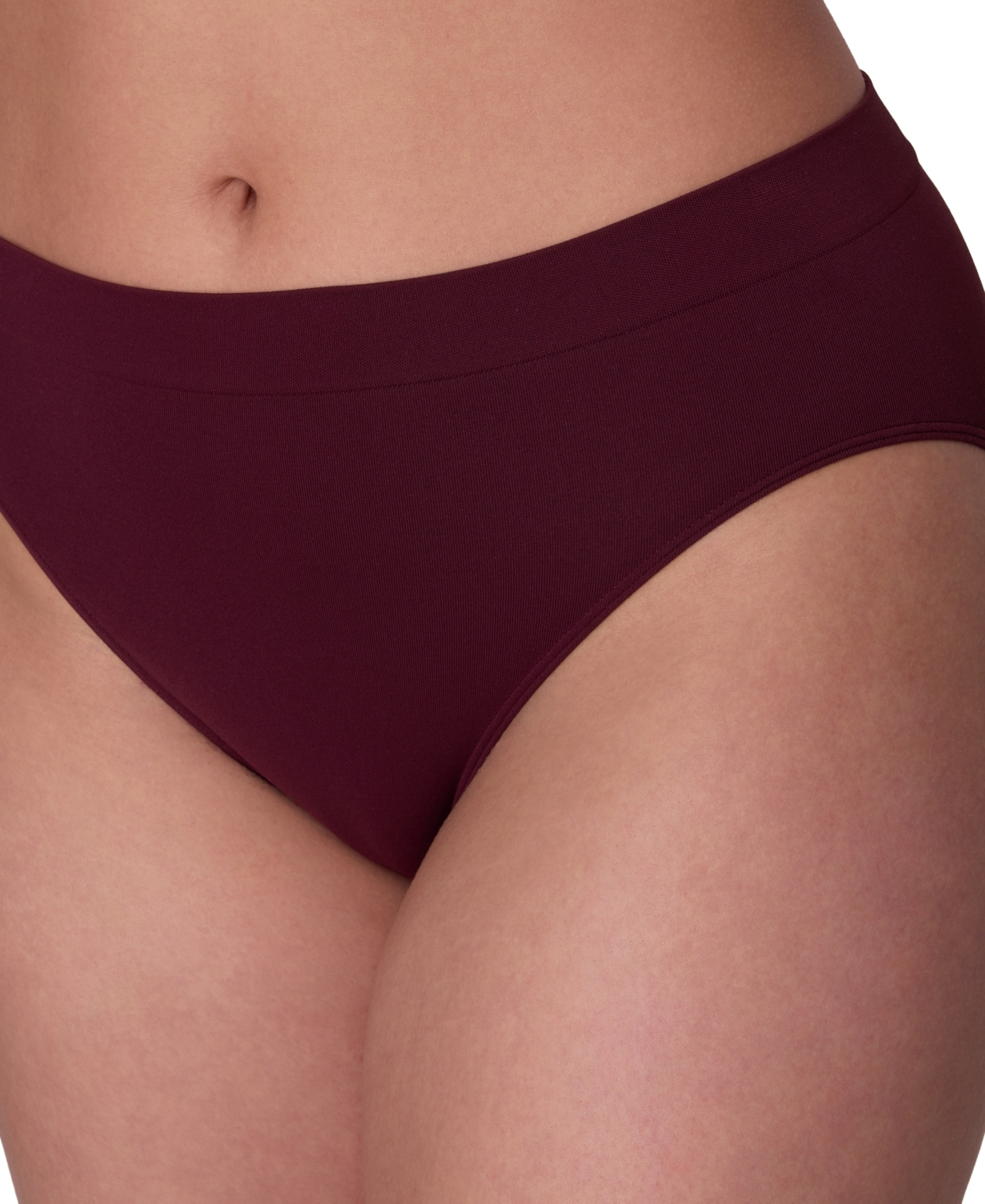 Bali One Smooth U All-over Smoothing Hi Cut Brief Underwear 2362 In Burgundy
