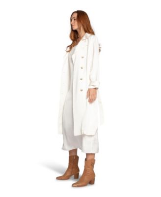 Women's Love Language Satin Trench