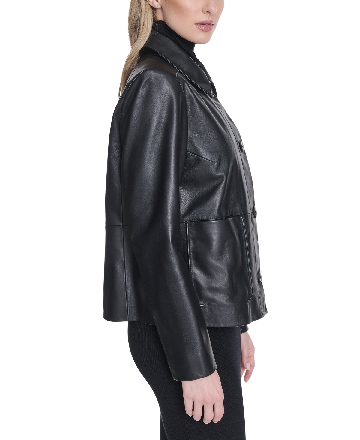 Cole Haan Women's Button Front Jacket In Black
