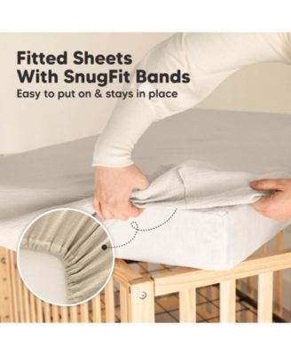 Lyra Muslin Crib Sheets for Boys, Girls, 2pk 52x28 Cotton Baby Crib Mattress Sheets Fitted, Soft, Breathable