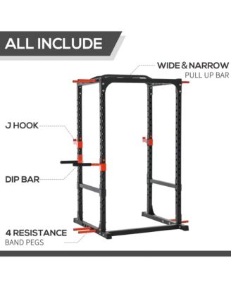 Adjustable Power Tower Dip Station Pull Up Bar Squat Rack
