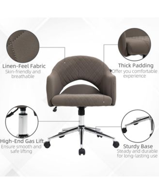 Swivel Office Chair Rock Computer Chair w/ Adjustable Height,
