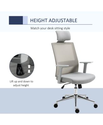 Swivel Office Chair Task Chair w/ Adjustable Height, Headrest,