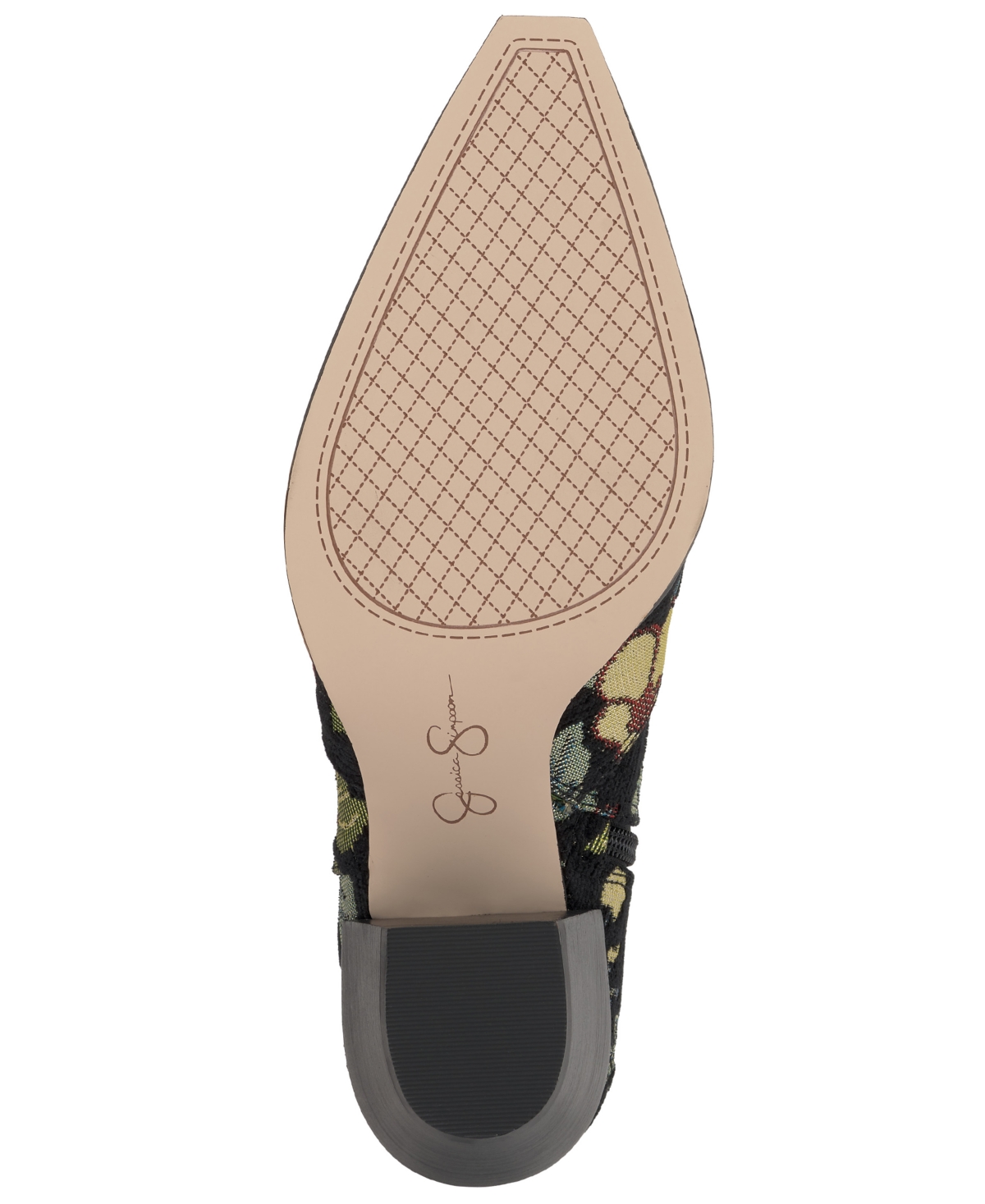 Jessica Simpson Helvona Pointed Toe Bootie In Multi