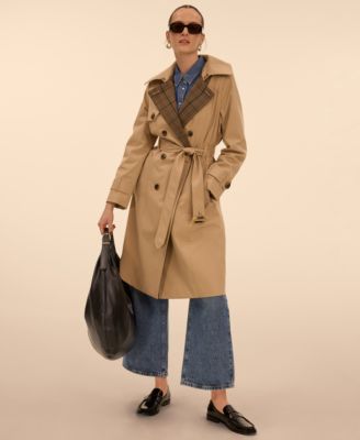 Women's Double-Breasted Belted Trench Coat