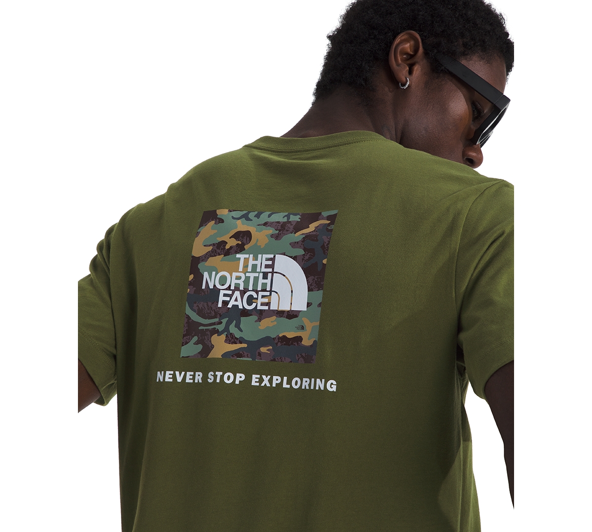 The North Face Men's Evolution Box Camo Fill Short Sleeve Graphic T-shirt In Green