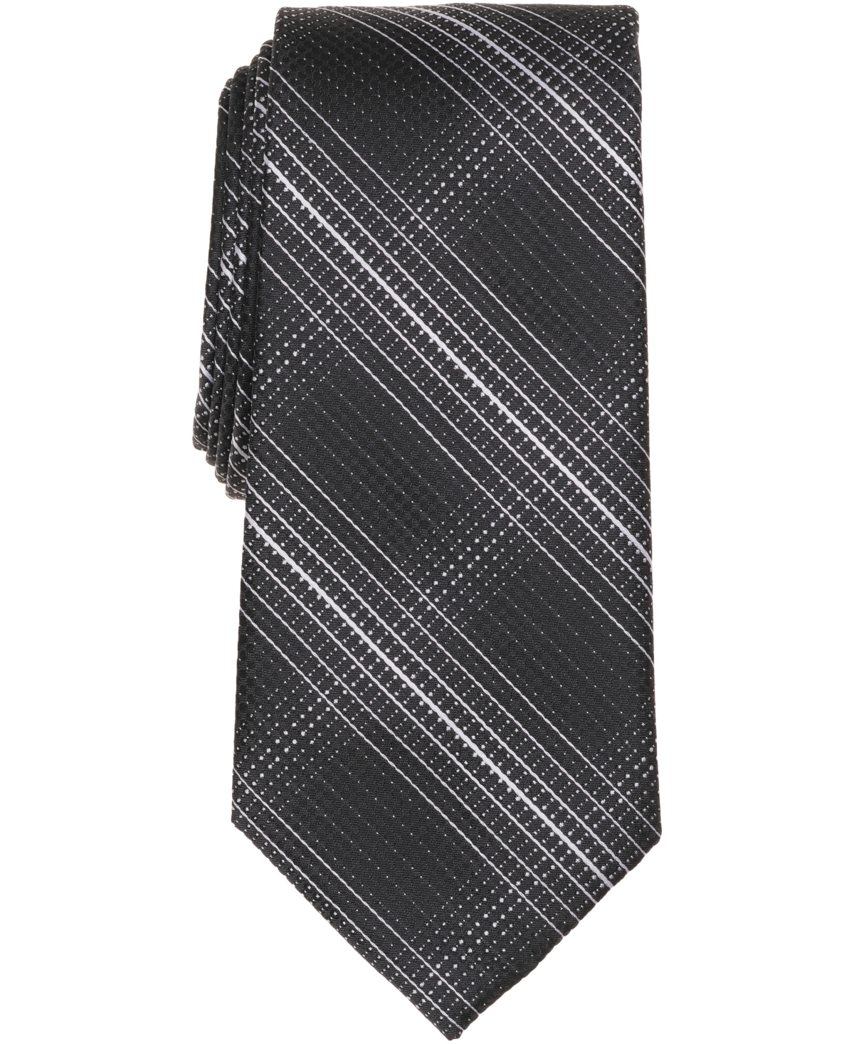 Perry Ellis Portfolio Men's Borlan Plaid Tie In Black