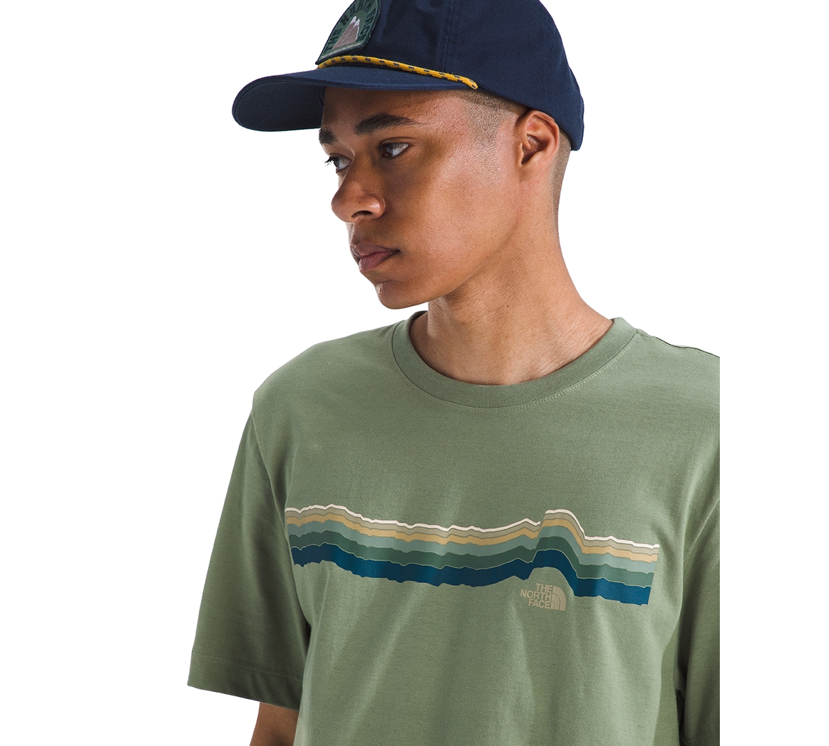 The North Face Men's Evolution Tequila Sunrise Short Sleeve Graphic T-shirt In Green
