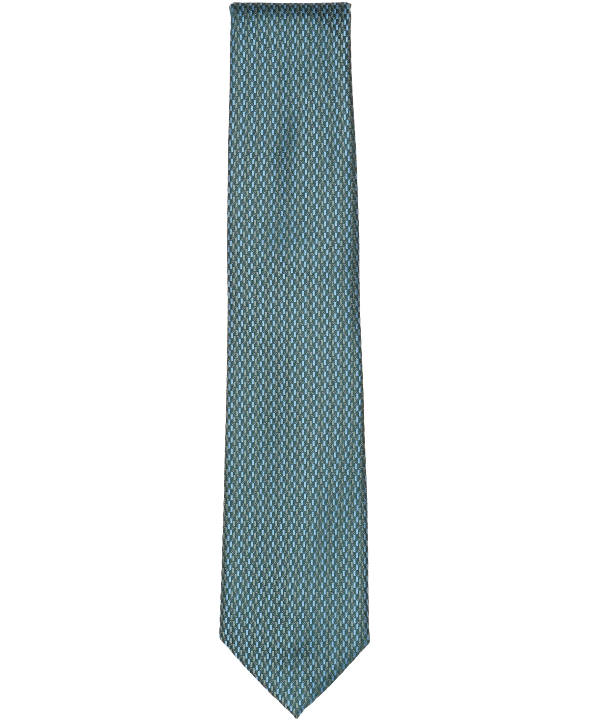 Perry Ellis Portfolio Men's Raser Mini Neat Pattern Classic Tie In Blue