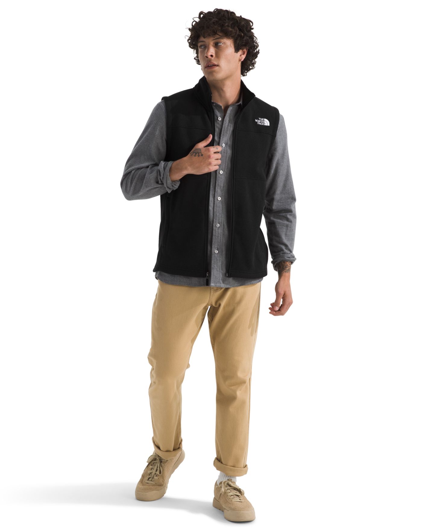 Мужской жилет The North Face Gordon Lyons, цвет: Чёрный меланжевый — фото 2
