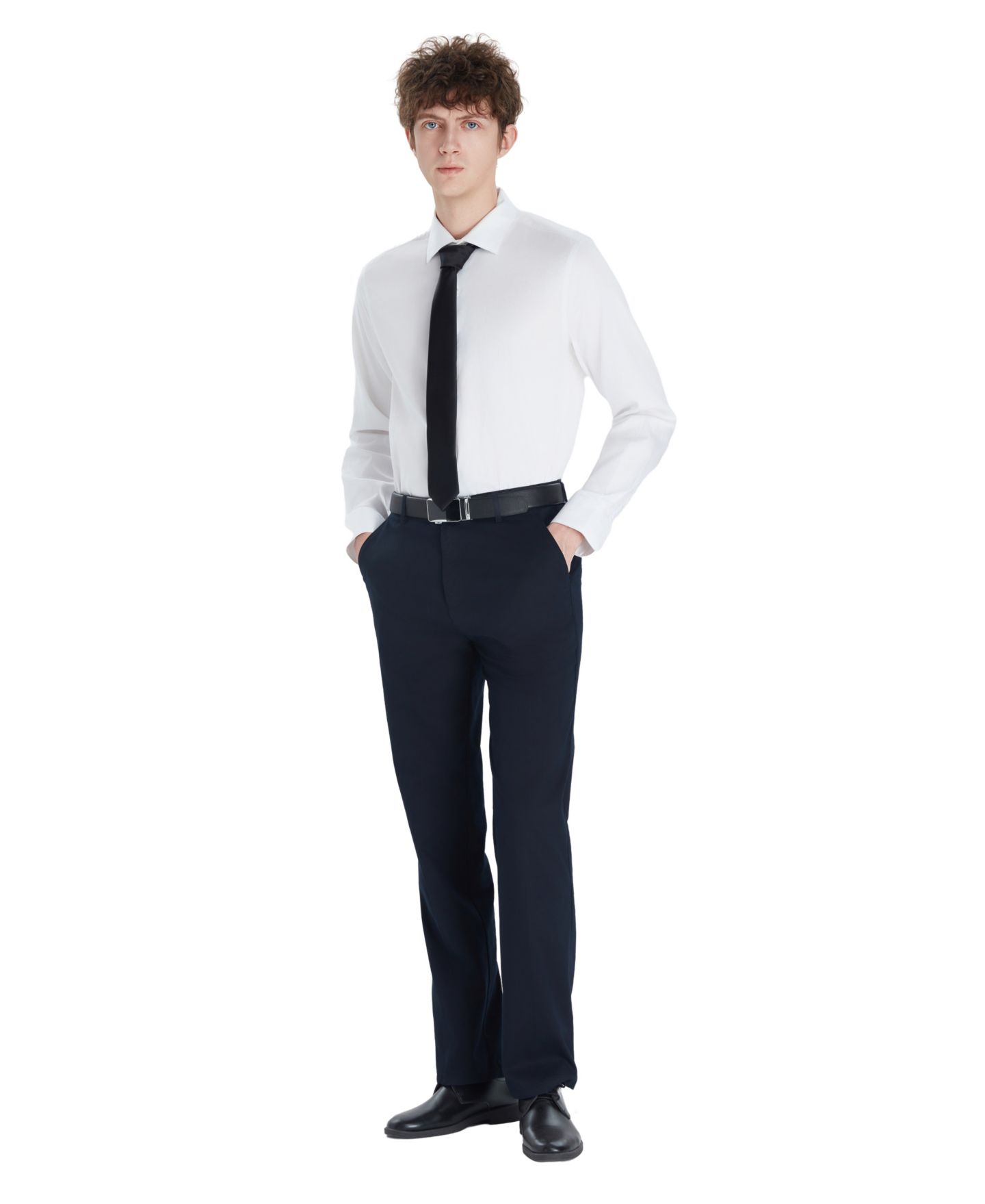 Мужская рубашка Bar III Sateen Solid Dress Shirt, цвет: Яркий белый — фото 2