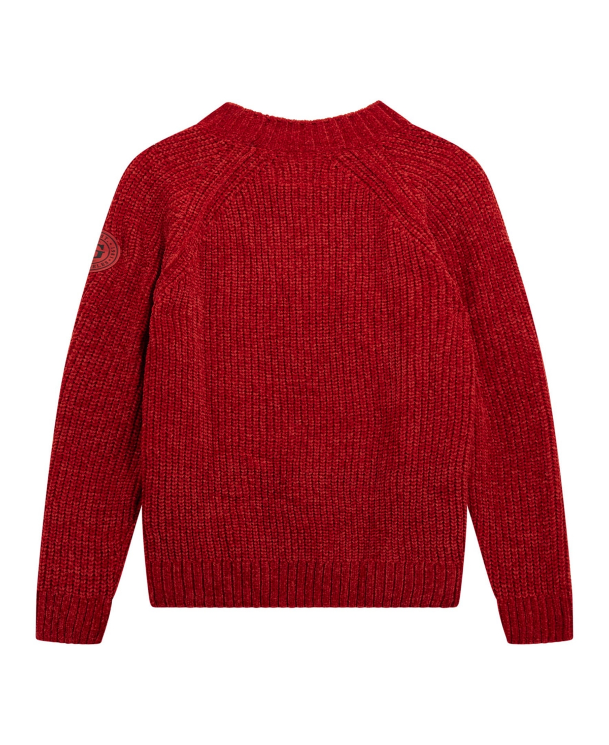 Guess Big Boys Long Sleeve Chenille Knit Sweater In Red