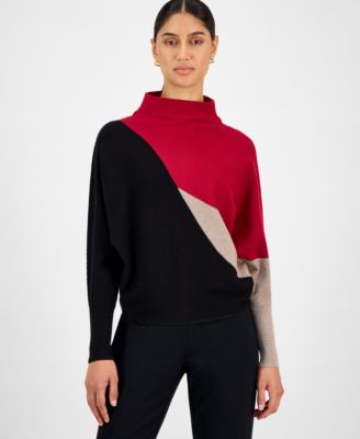 Women's Funnel-Neck Dolman-Sleeve Sweater 
