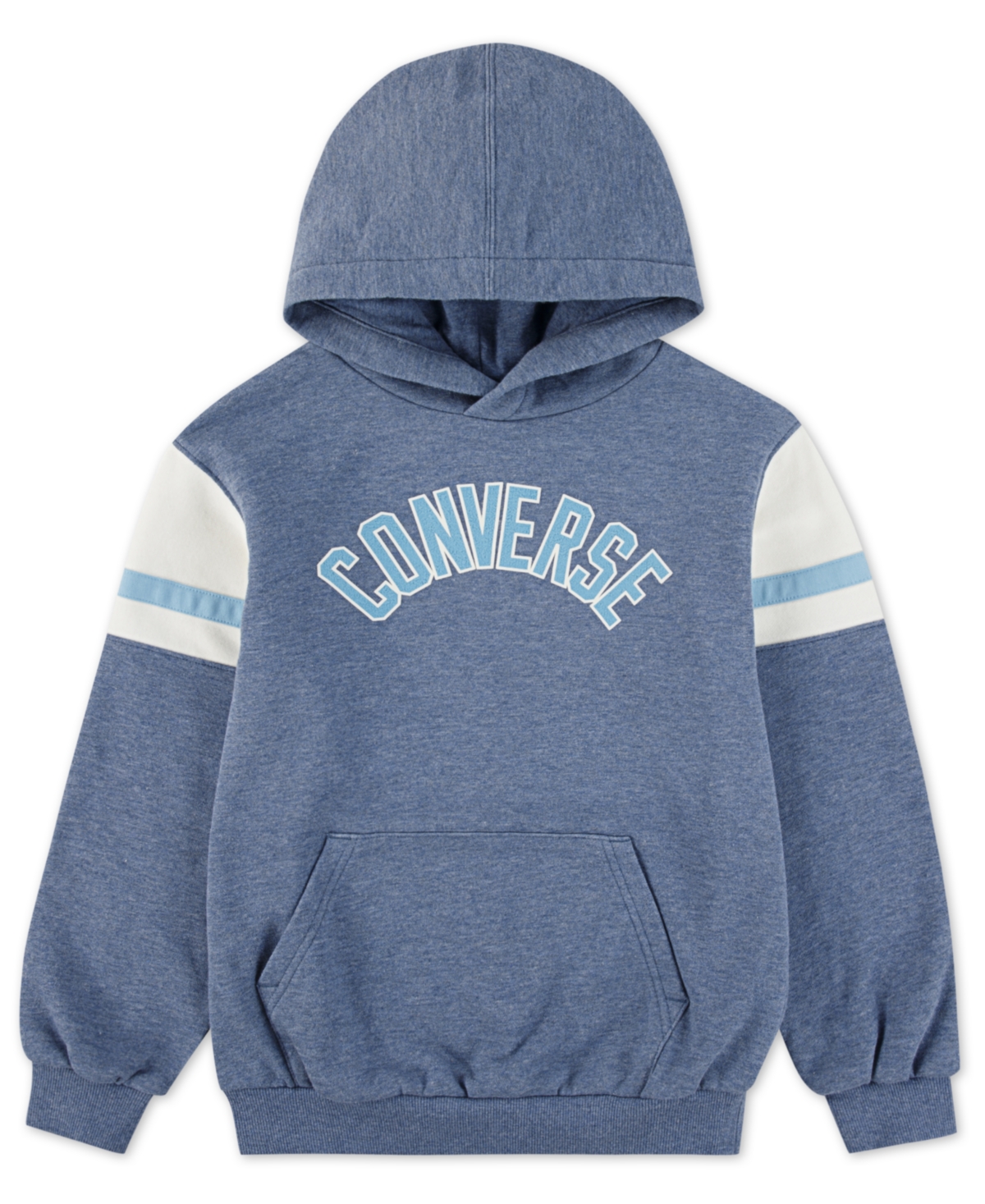 Converse Kids' Big Boys Heritage Blocked Pull On Hoodie In Blue
