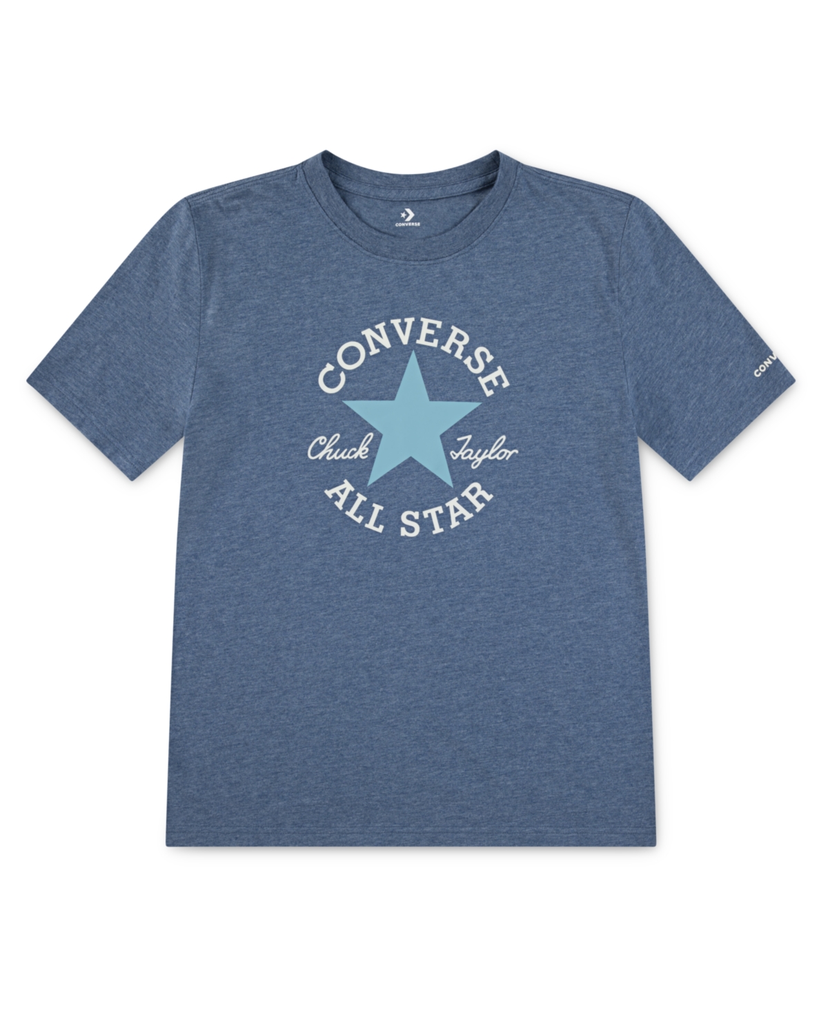 Converse Kids' Big Boys Dissected Chuck Patch Short Sleeve T-shirt In Blue