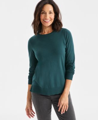 Style & Co - Women's Long-Sleeve Crewneck Sweater