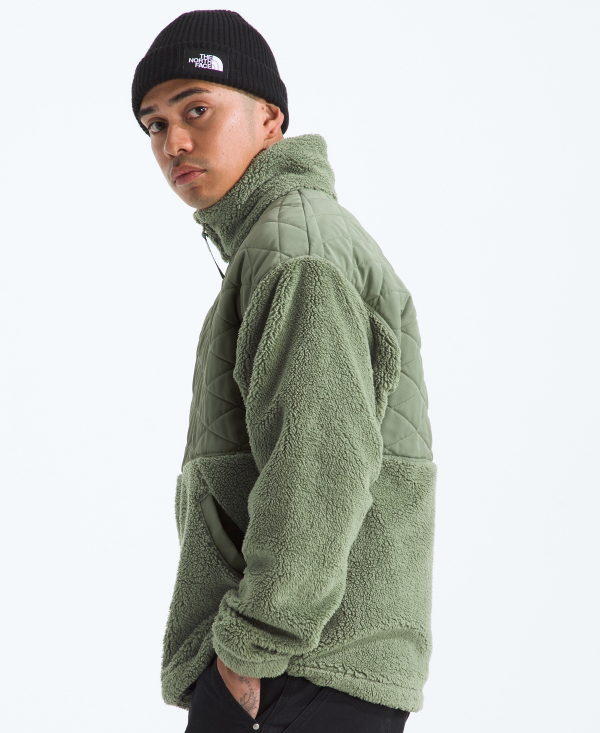 The North Face Men's Cabin Fleece Full Zip Jacket In Green