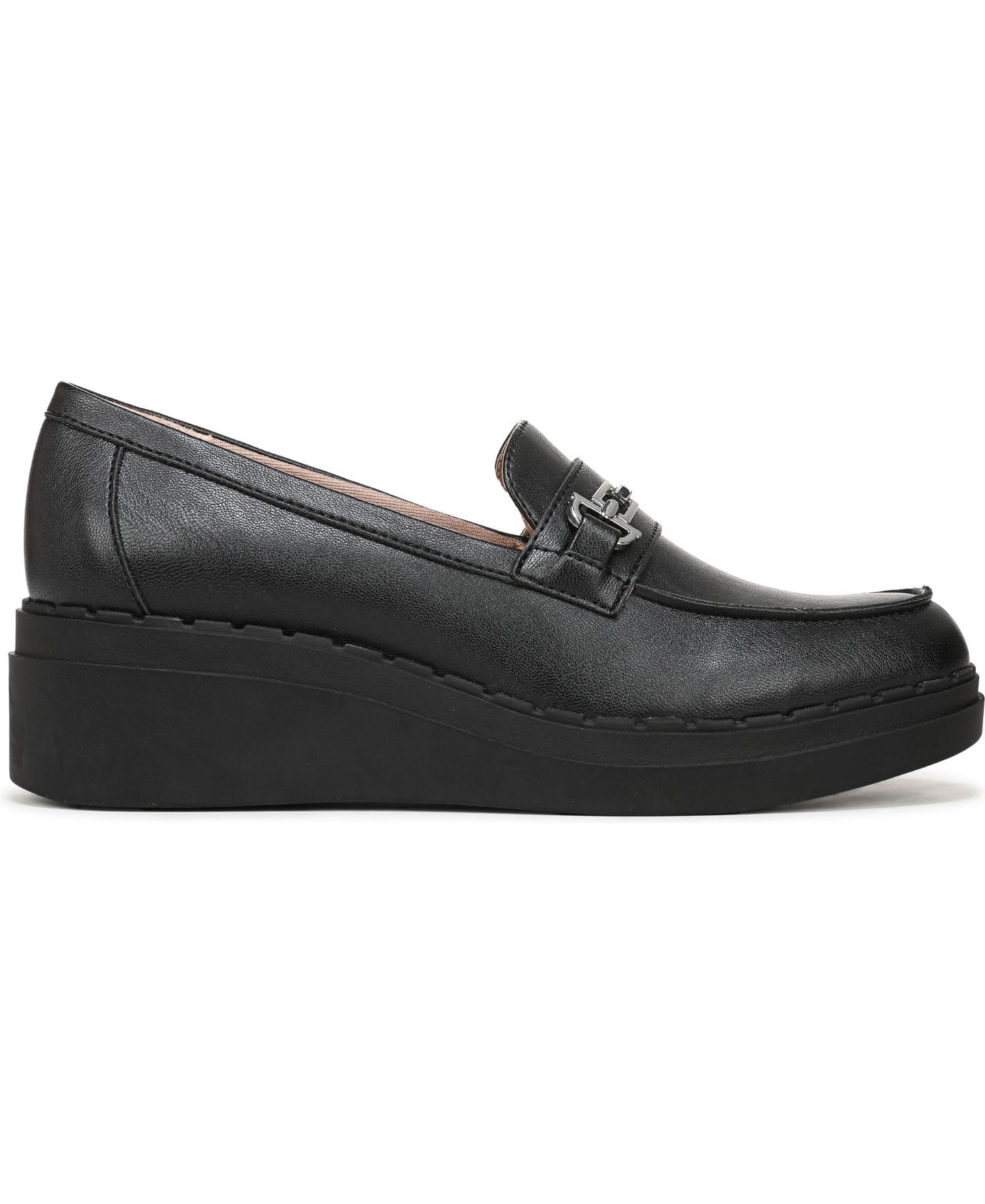 Женские туфли LifeStride Dolce-Bit Wedge Loafer, цвет: Чёрная искусственная кожа — фото 2