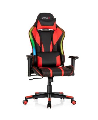 Gaming Chair Adjustable Swivel Computer Chair w/ Dynamic LED Lights
