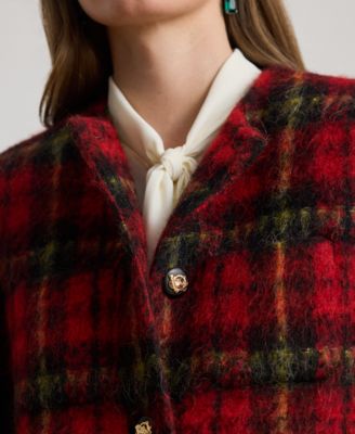Petite Plaid Cropped Jacket