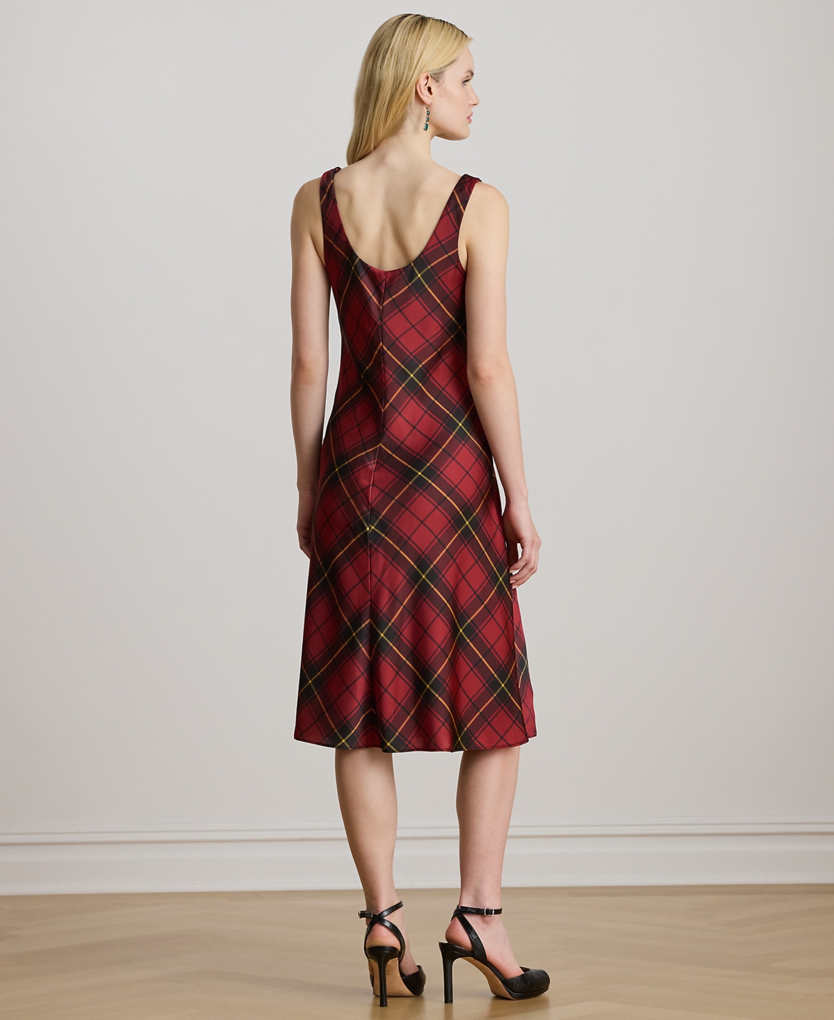 Lauren Ralph Petite Plaid Sleeveless Cocktail Dress