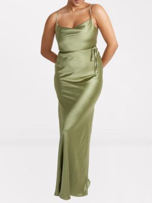 Cami Cowl Front Satin Bridesmaid Dress