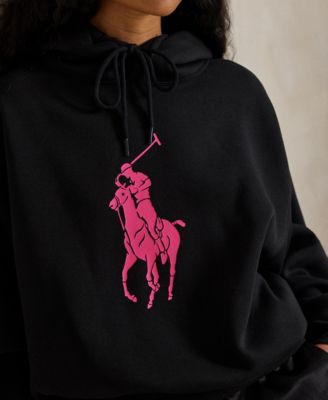 Women's Pink Pony Fleece Long Sleeve Hoodie