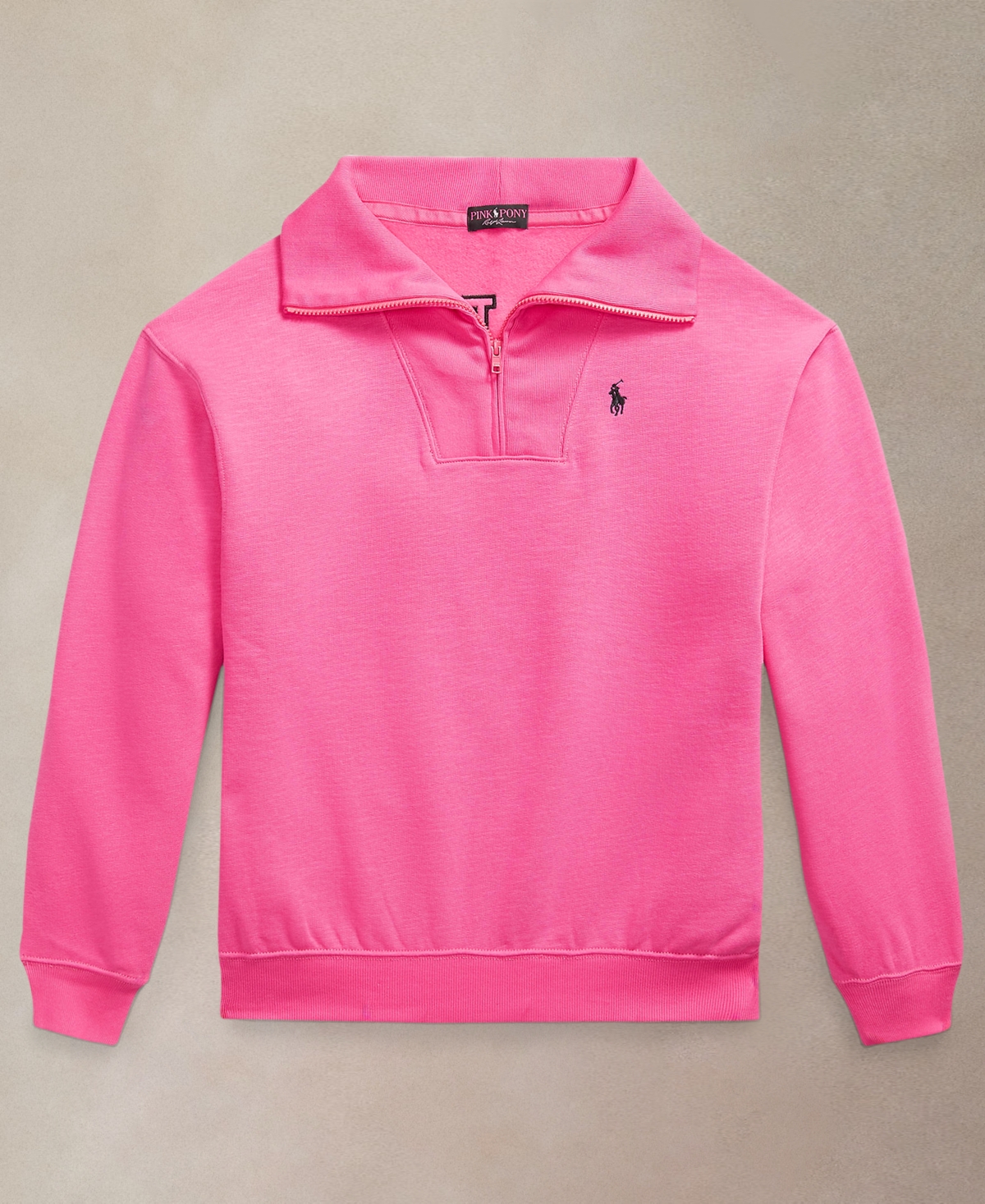 Polo Ralph Lauren Women's Pink Pony Pull-On Sweatshirt