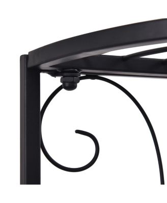 3 Tier Floral Corner Plant Stand Metal Flower Pot Rack Stair Display Ladder