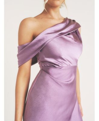 Women's One Shoulder Drape Bridesmaid Dress