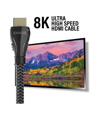 RX-V385BL 5.1 Channel AV Receiver with Sanus Ultra High Speed 8K  6.56 ft. HDMI 2.1 Cable