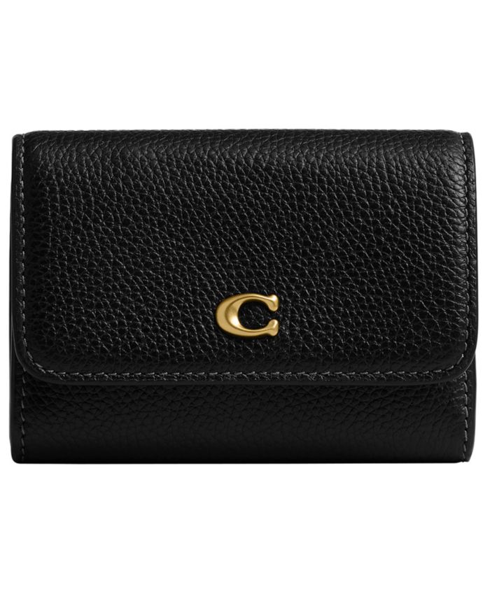COACH Essential Pebble Leather Flap Card Case