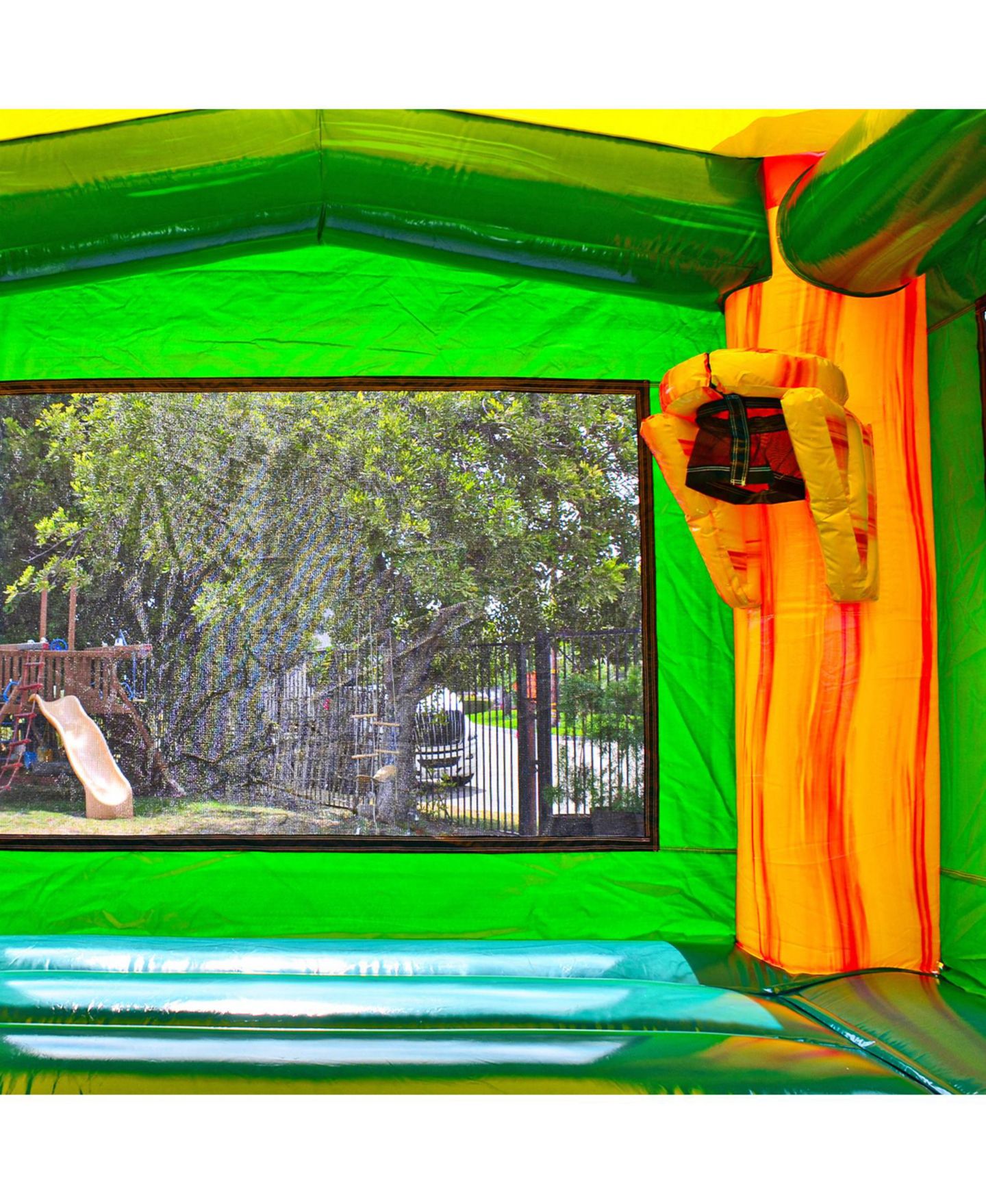 Детская игрушка Jumporange Amazon River 13'L x 13'W x 16'H Vinyl Commercial Grade Basketball Hoop With Blower Bounce House, Up to 6 People, Ages 3+, цвет: Оранжевый — фото 3