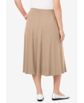 Women's Plus Size 7-Day Knit A-Line Skirt