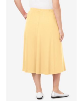 Women's Plus Size 7-Day Knit A-Line Skirt