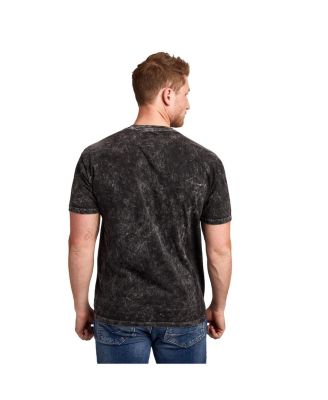 Men's Hufflepuff Varsity Black Vintage Mineral Wash Crew Neck Short Sleeve T-shirt-XXL