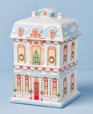 Village Christmas Cookie Jar