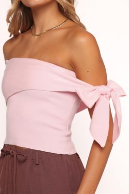 Women's Charama Off Shoulder Knit Top - Pink