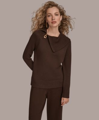 Donna Karan New York - Women's Zip Neck Sweater