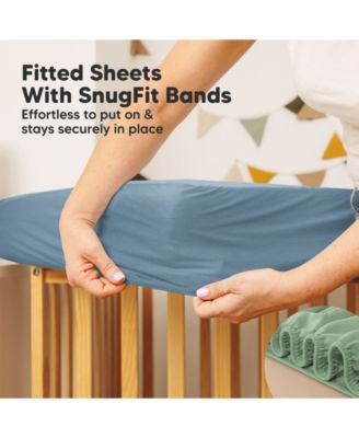 2-Pack Protect+ Waterproof Crib Mattress Protector Covers, Quin Quilted Cotton Baby Mattress Topper, Toddler Crib Sheets